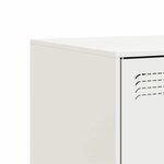 vidaXL Meuble TV blanc 67x39x44 cm acier