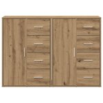 vidaXL Buffet 2 Pièces Chêne artisanal 60 x 31 x 84 cm Bois d'ingénierie