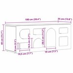 vidaXL Meuble TV Chêne fumé 100 x 35 x 40 cm Bois d'ingénierie