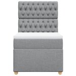 vidaXL Sommier à lattes de lit avec matelas gris clair 80x200 cm tissu