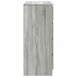 vidaXL Buffet avec tiroirs sonoma gris 71x35x84 cm bois d'ingénierie