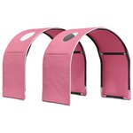 vidaXL Lit avec Tunnel 4 Pièces Chêne Artisanal et Rose Bois d'ingénierie