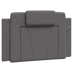 vidaXL Cadre de lit avec tête de lit Gris 90x200 cm Similicuir