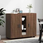 vidaXL Buffet Chêne marron 55 5 x 29 x 100 cm Bois d'ingénierie