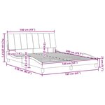 vidaXL Cadre de lit sans matelas Hanko bleu 160x200 cm tissu