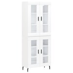 vidaXL Buffet haut Blanc 69 5x34x180 cm Bois d'ingénierie