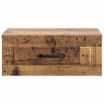vidaXL Cabinet de chevet mural 2 Pièces Bois ancien 49 x 34 5 x 20 cm