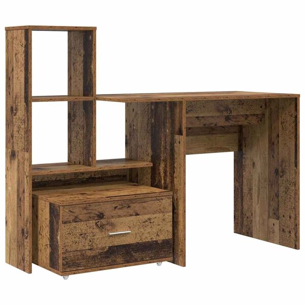 vidaXL Bureau Bois ancien 131 5 x 50 x 106 5 cm Bois d'ingénierie