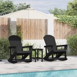 vidaXL Chaises Berçantes Adirondack 2 Pièces Noir HDPE