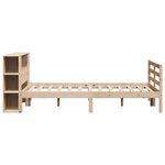 vidaXL Lit bibliothèque sans matelas 135x190 cm bois de pin massif