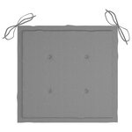 vidaXL Chaises de jardin empilables avec coussins lot de 4 Teck solide