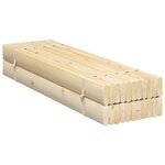 vidaXL Lattes de lit 80x200 cm bois de pin massif