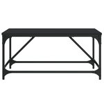 vidaXL Table basse noir 75x50x35 cm bois d'ingénierie