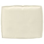 vidaXL Coussin pour dossier de palette Crème 50 x 40 x 12 cm