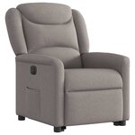 vidaXL Fauteuil inclinable électrique taupe tissu