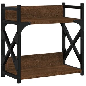 vidaXL Support d'imprimante à 2 niveaux chêne marron 40x20x40 cm