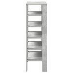 vidaXL Étagère à chaussures gris béton 61x32x105 cm bois d'ingénierie