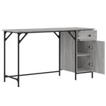 vidaXL Bureau d'ordinateur sonoma gris 131x48x75 cm bois d’ingénierie