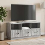 vidaXL Meuble TV Sonoma gris 102 x 34 5 x 47 cm Bois d'ingénierie