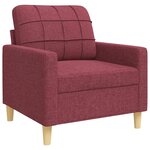 vidaXL Ensemble de canapés 3 Pièces rouge bordeaux tissu