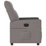 vidaXL Fauteuil inclinable électrique Taupe Tissu