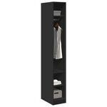 vidaXL Garde-robe noir 30x50x200 cm bois d'ingénierie