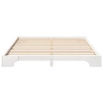 vidaXL Cadre de lit surélevé Blanc 180 x 210 cm Bois massif en pin