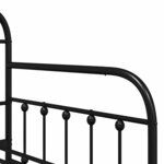 vidaXL Cadre de lit de jour avec tête de lit Noir 107 x 203 cm Acier