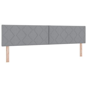 vidaXL Tête de lit LED Gris clair 200 cm tissu