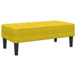 vidaXL Banc Jaune 113x57x39 cm en Velours