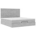 VidaXL Cadre de lit ottoman et matelas gris clair 160x200cm velours