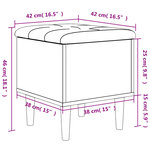 vidaXL Banc de rangement gris béton 42x42x46 cm bois d'ingénierie