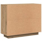 vidaXL Buffet chêne artisanal 92x35x75 cm bois d'ingénierie