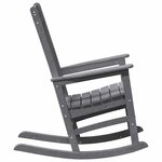 vidaXL Chaise Berçante de Jardin Gris clair 70 x 92 x 108 cm Plastique