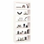 vidaXL Bibliothèque/Séparateur de pièce Blanc 80x30x199 5cm Pin massif