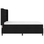 vidaXL Lit à ressort LED avec matelas Noir 160 x 200 cm tissu
