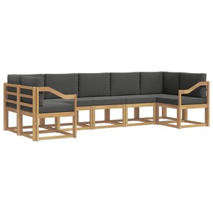 vidaXL Ensemble de canapés d'extérieur 7 pc Blanc et anthracite