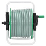 vidaXL Enrouleur de tuyau vert sur pied pour tuyau de 45 m 1/2" acier