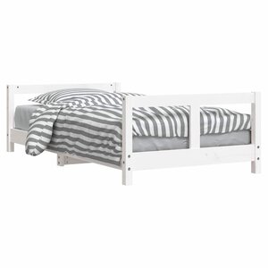 vidaXL Cadre de lit pour enfant blanc 80x160 cm bois de pin massif