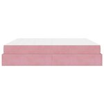vidaXL Cadre de lit avec matelas avec matelas 2 Pièces Rose Velours