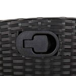 vidaXL Ensemble à manger de jardin 9Pièces coussins noir résine tressée