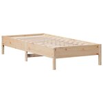 vidaXL Lit bibliothèque sans matelas 75x190 cm bois de pin massif