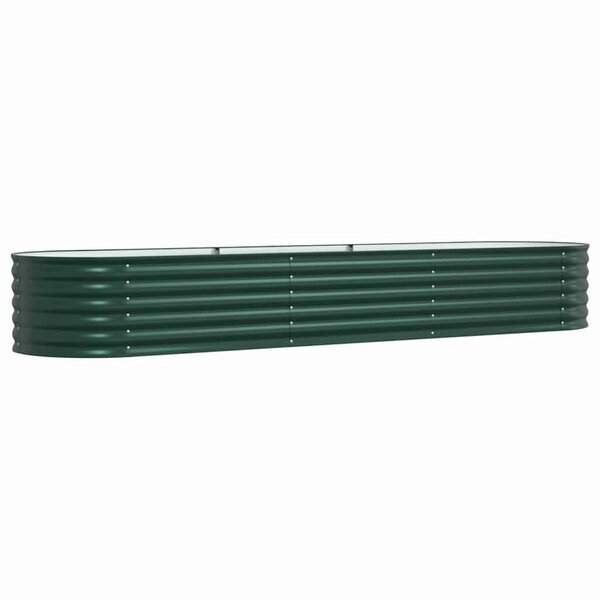 vidaXL Jardinière surélevée Vert 320 x 80 x 44 cm Acier