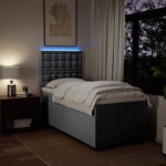 vidaXL Sommier à lattes de lit avec matelas gris clair 80x200 cm tissu