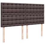 vidaXL Sommier à lattes de lit avec matelas Marron foncé 180x200 cm