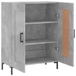 vidaXL Buffet gris béton 69 5x34x90 cm bois d'ingénierie