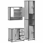 vidaXL Ensemble de meubles de salle de bain 3 Pièces Sonoma gris