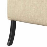 vidaXL Canapé à Haut Dossier Crème 109 x 56 x 121 cm tissu