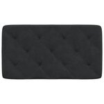 vidaXL Coussin de tête de lit noir 90 cm velours