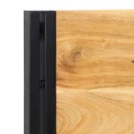 vidaXL Tête de lit 160 cm bois massif d'acacia et fer